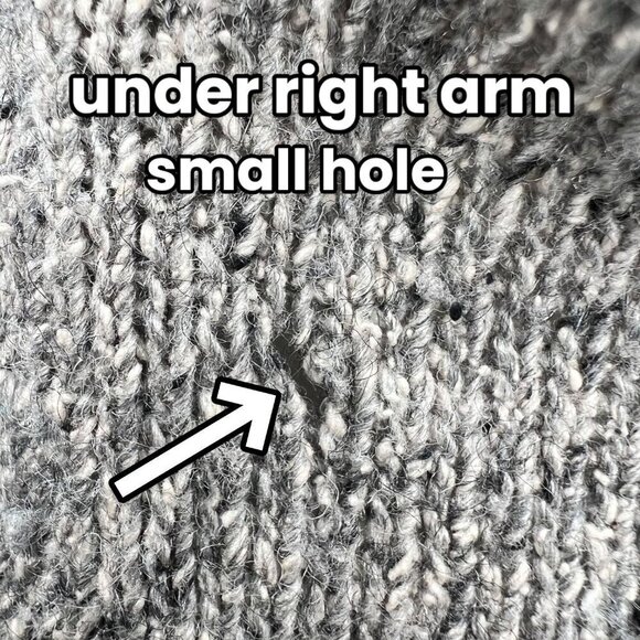 Vintage Tally-Ho V-Neck 3/4 Sleeve Sweater Gray Knit 55% Silk & Wool Blend XS - Picture 12 of 12